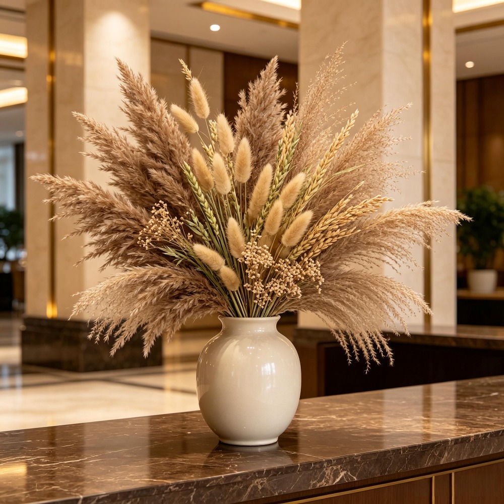 Dried Flower Bunch - 1 ช่อ ดอกไม้แห้งหลากชนิด พร้อมหญ้าปัมปัส หางกระต่าย ข้าวสาลีสีน้ำตาลธรรมชาติ
