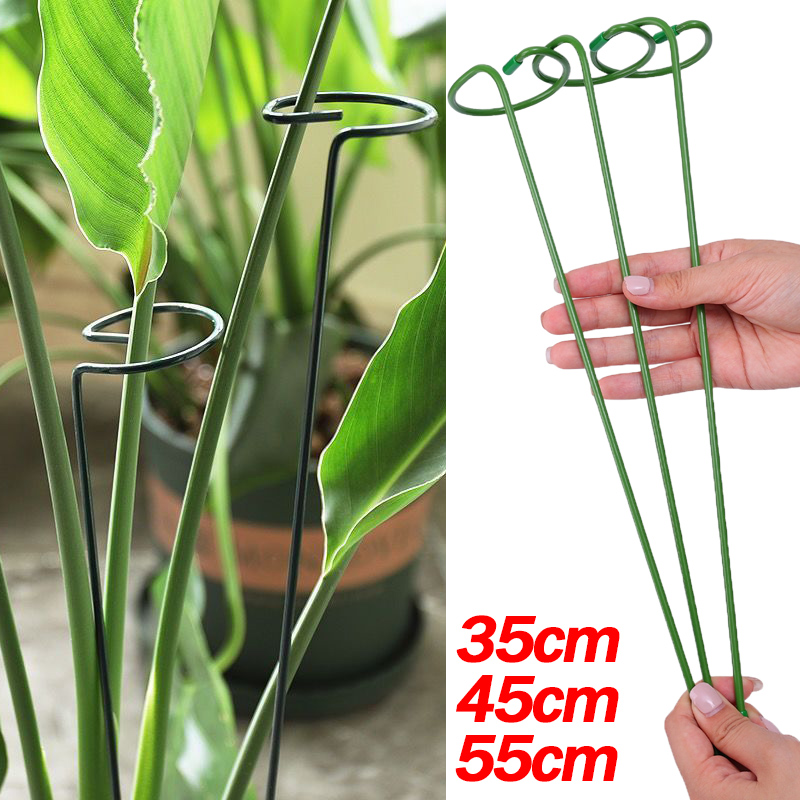 Supply For Florist - 1-10pcs โลหะ SINGLE Stem พืชไม้พุ่มผู้ถือสวนสนับสนุน Stake