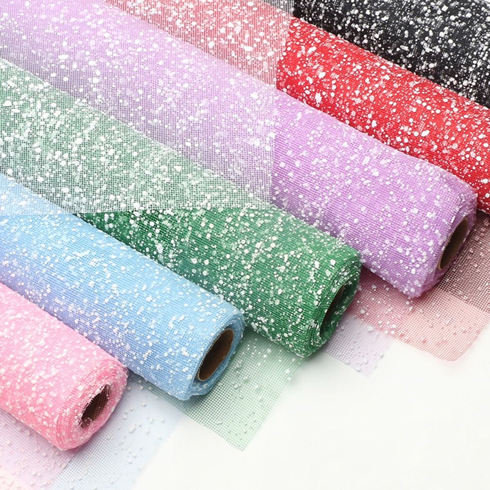 Florist Supply Paper - กระดาษห่อดอกไม้ลายเกล็ดหิมะ ขนาดกว้าง 50 ซม. กระดาษห่อช่อดอกไม้ DIY