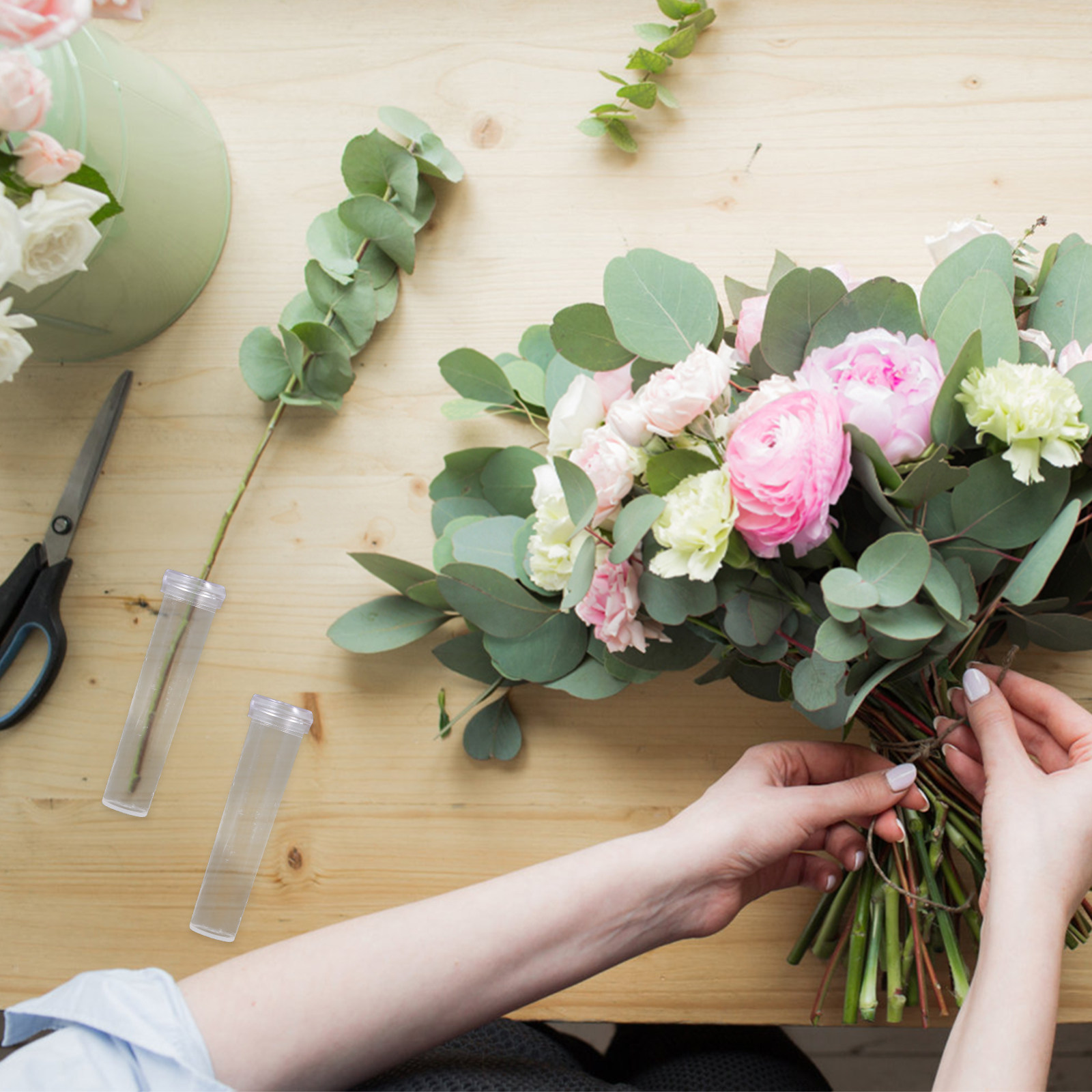 50 ชิ้น หลอดใส่ดอกไม้พลาสติก ภ - Supply For Florist บทวิจารณ์และราคา