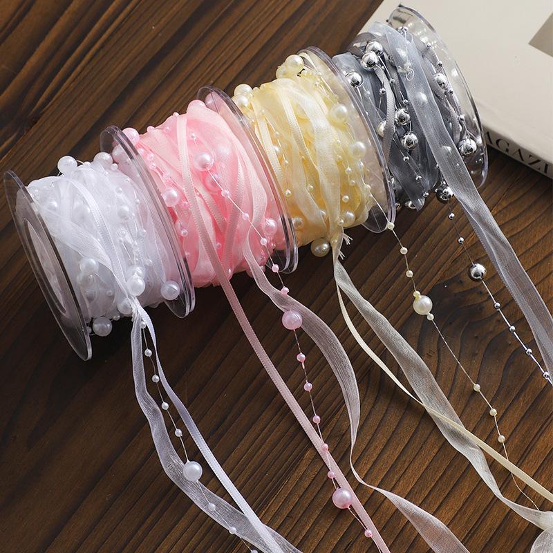 ริบบิ้นลูกปัดมุกสำหรับตกแต่งเส - Supply For Florist บทวิจารณ์และราคา