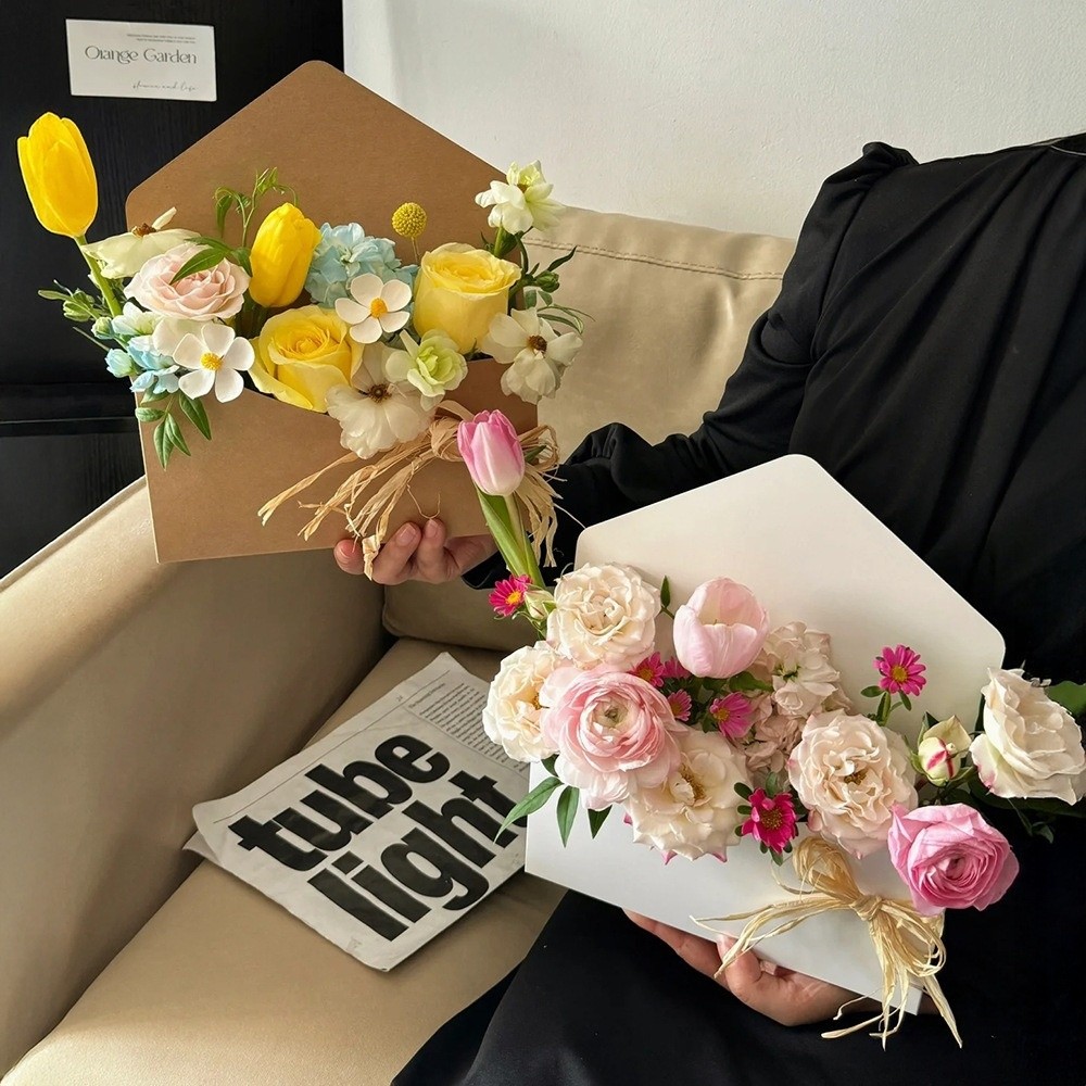 กล่องดอกไม้ 5 แบบ ดีไซน์ซองจดห - Florist Supply Paper บทวิจารณ์และราคา