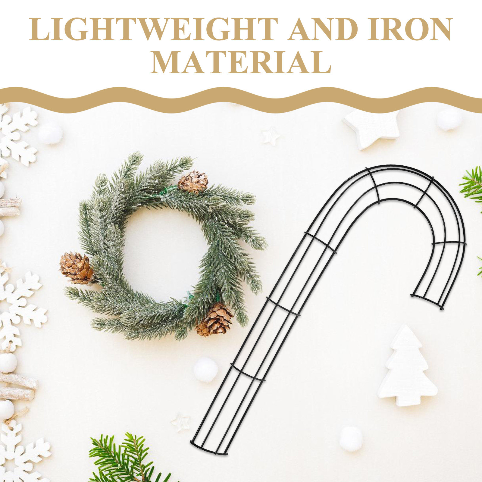 2 ชิ้น โครงพวงหรีดคริสต์มาสรูป - Wreath Form Wire บทวิจารณ์และราคา